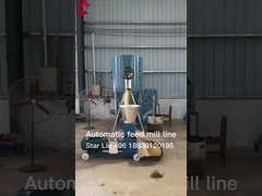 चिकन 1 या 2 टन छोटे पोल्ट्री फ़ीड मिल मशीनरी पूर्ण स्वचालित स्टार