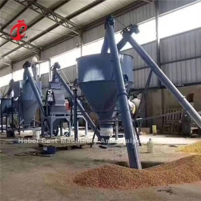 कुक्कुट पशु फार्म 220V 6KW Ada के लिए कोल्हू और मिक्सर के साथ हैमर फीड मिल मशीन